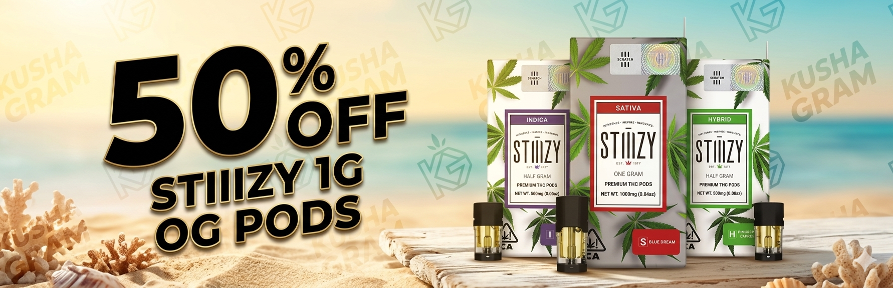50% Off STIIIZY OG Pods