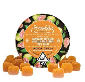 Sour Guava Indica 100mg THC Live Resin Fruit Chews - CA 48.00 g