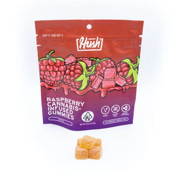10 Piece Infused Vegan Gummies - Raspberry