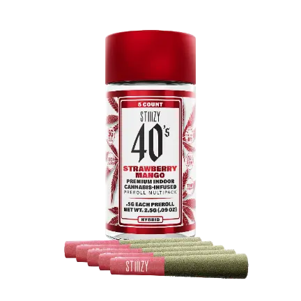 .5G 40S PREROLL MULTI PACK - STRAWBERRY MANGO - 2.5 g 2.50 g