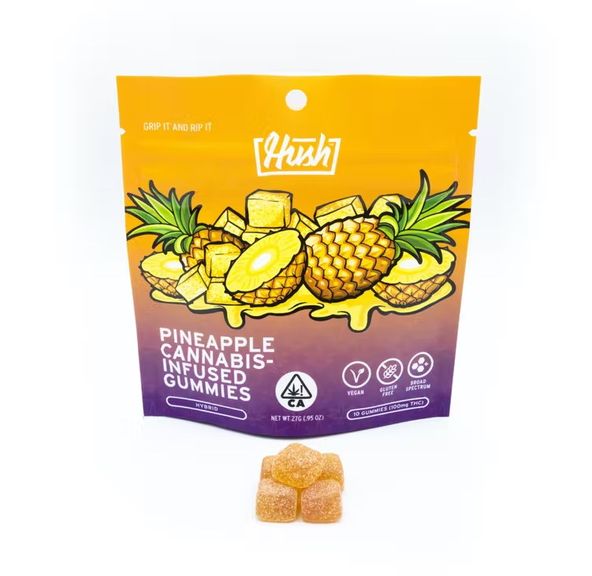 10 Piece Infused Vegan Gummies - Pineapple