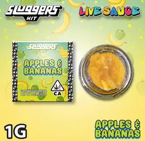 Sluggers Live Sauce Apples & Bananas 1g