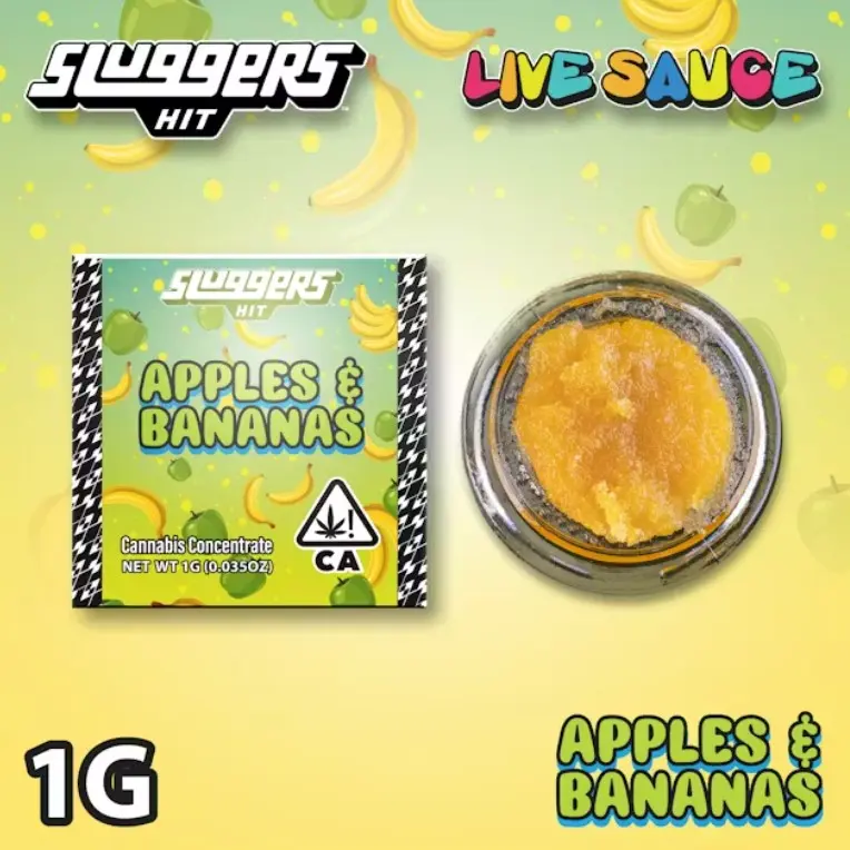 Sluggers Live Sauce Apples & Bananas 1g