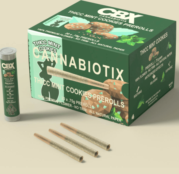 CANNABIOTIX - .75G PREROLL - THICC MINT COOKIES