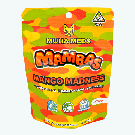 100mg Mango Madness (Hybrid) Hash Infused Rosin Mambas