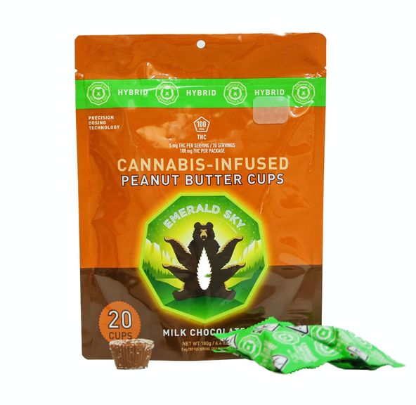 Emerald Sky Peanut Butter Cups - Hybrid 100mg