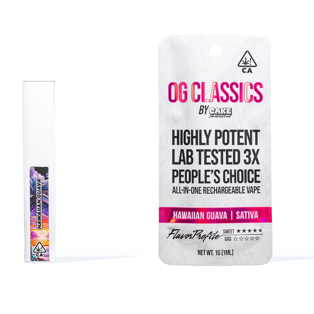 Cake AIO Vape OG Classics Hawaiian Guava OG 1g