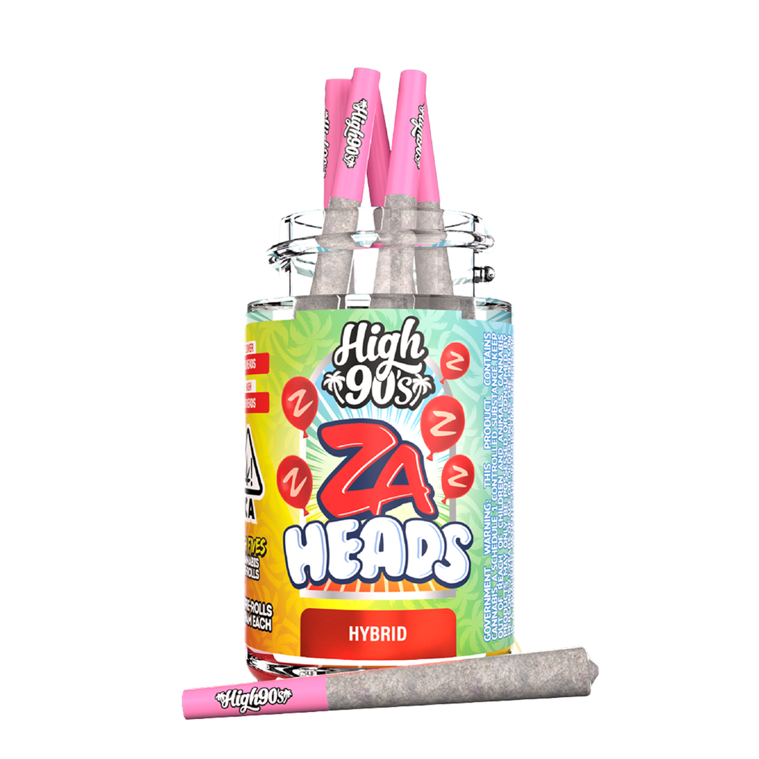 High 90s | Infused Prerolls | 5 x .5g | Bubble Hash | Za Heads