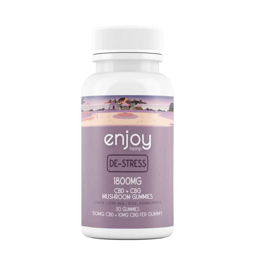 Enjoy CBD + CBG + Mushroom De-Stress Gummies, 30ct