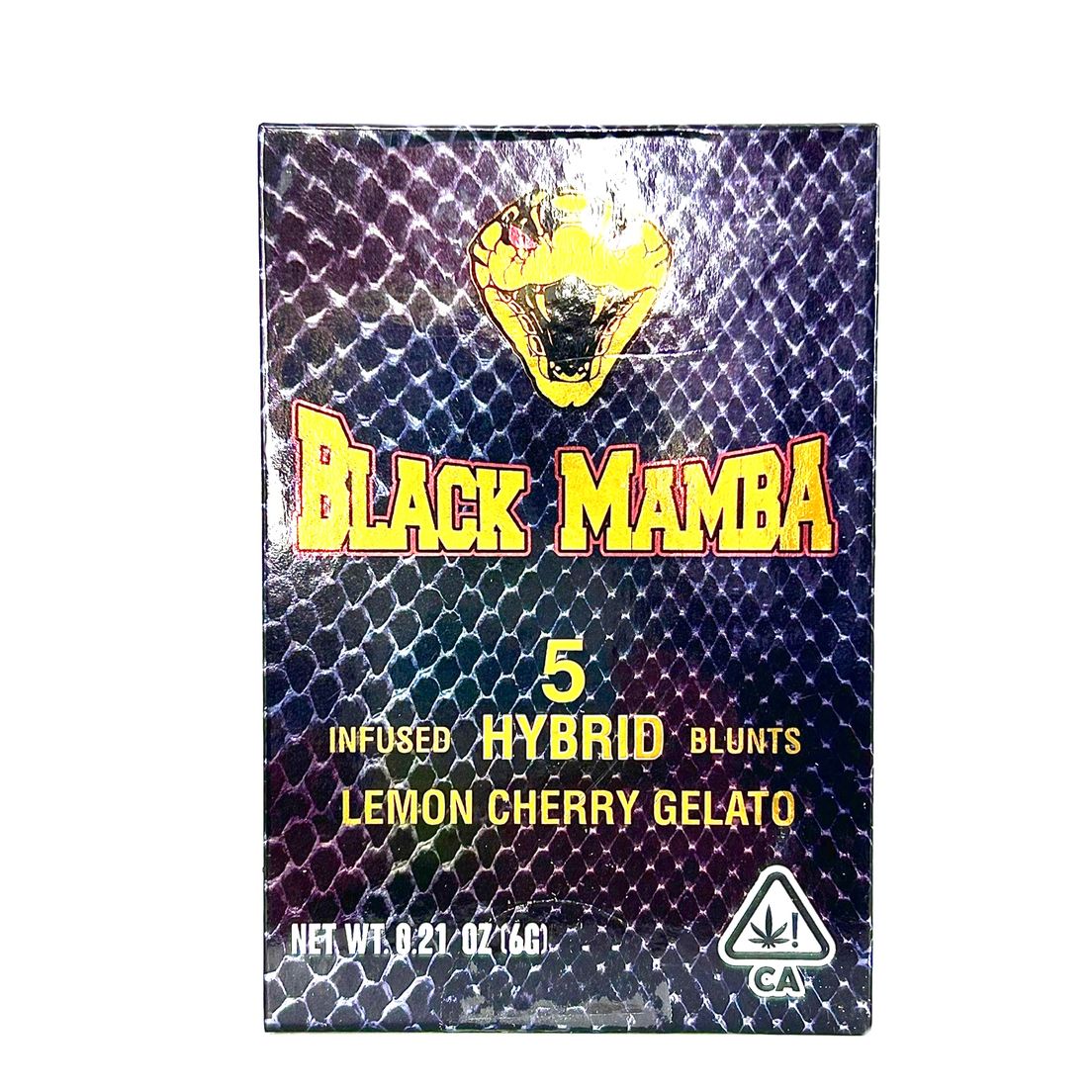 BLACK MAMBA - Lemon Cherry Gelato - 5pk x 1.2g = 6g, INFUSED BLUNTS!