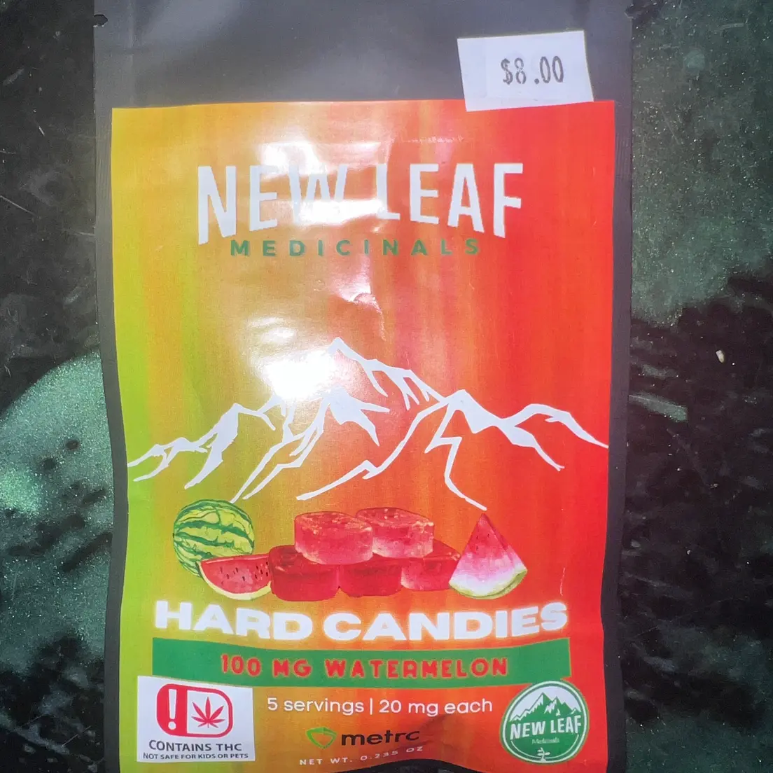 100mg Watermelon Hard Candy