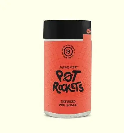 Daze Off - Purple Kush Pot-Rocket Infused Preroll 5 Pack 2.5g