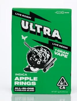 CLSICS Ultra - Apple Rings Live Rosin Cartridge (1g)