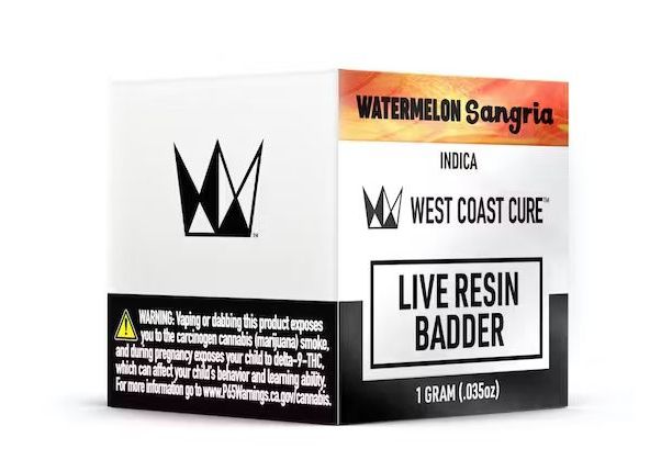 West Coast Cure - Watermelon Sangria Live Resin Badder 1g