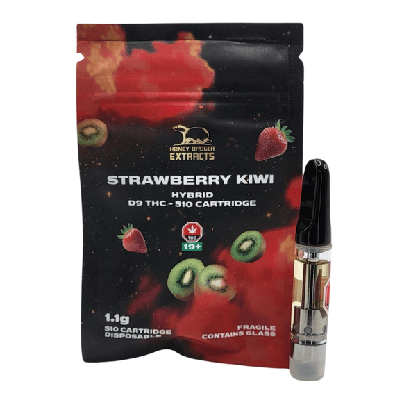 Strawberry Kiwi - 1G D9 Cartridge by Honey Badger