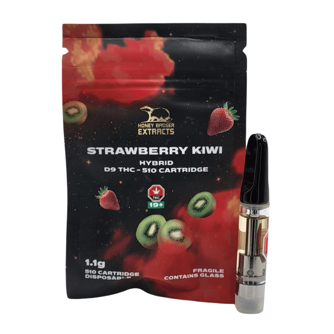 Strawberry Kiwi - 1G D9 Cartridge by Honey Badger