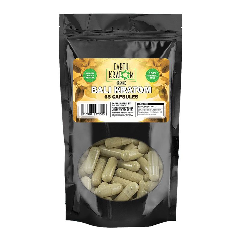 65ct Red Bali Kratom Capsules