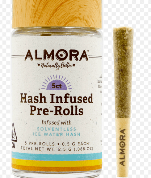 ALMORA FARM WEDDING CAKE HASH INFUSED PRE_ROLLS 0.5g each 5pk