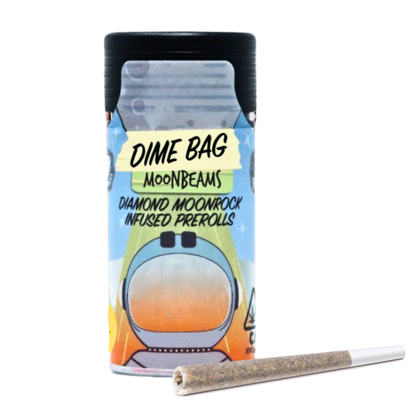 Dime Bag | Infused Prerolls | 5 x .5g | Moonbeams | Peach Rings