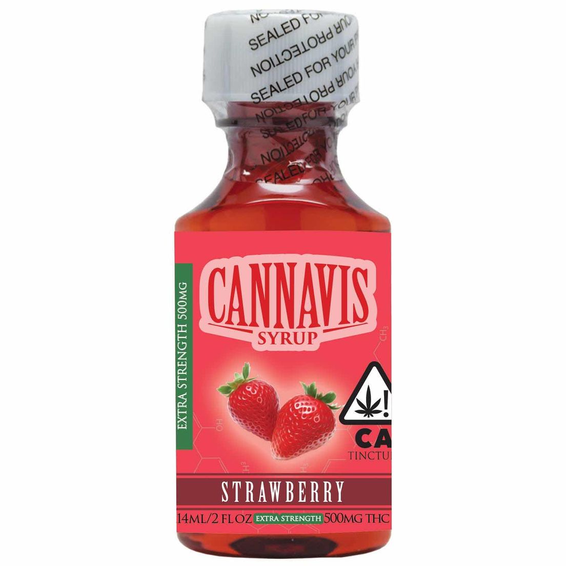 500mg Strawberry Syrup - CANNAVIS