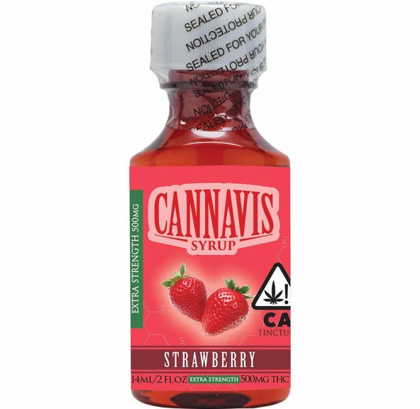 500mg Strawberry Syrup - CANNAVIS