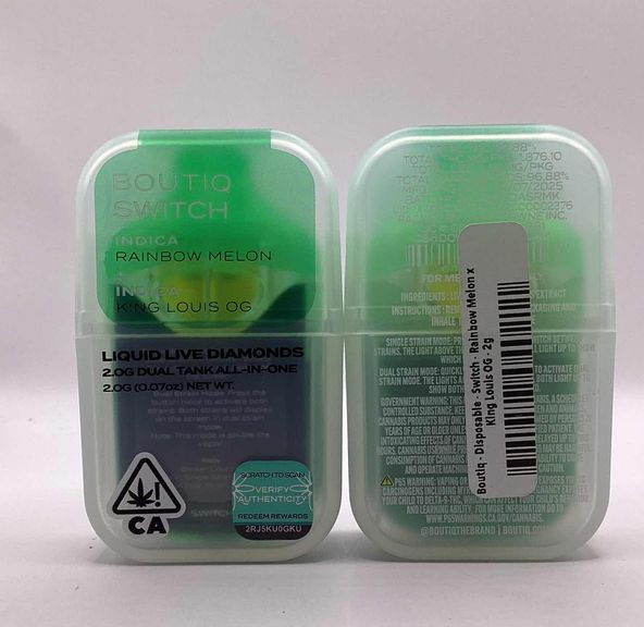 Boutiq - Disposable - Switch - Rainbow Melon x King Louis OG - 2g