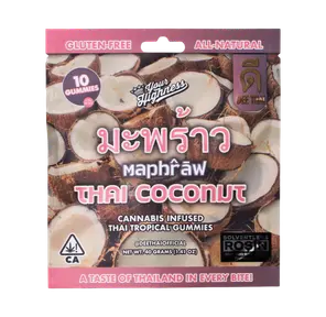 1. Dee Thai 100mg THC Solventless Rosin Gummies - Thai Coconut