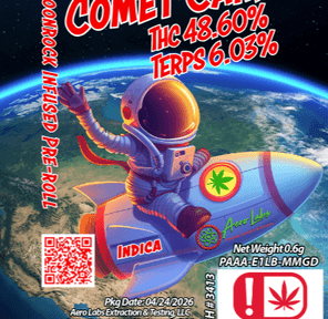 COZMIC CONE COMET CANDY C02 INFUSED PRE-ROLL .6G