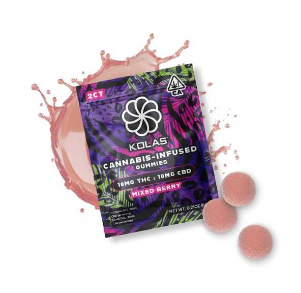 Kolas Gummies 2pk Mixed Berry 10mg THC / 10mg CBD