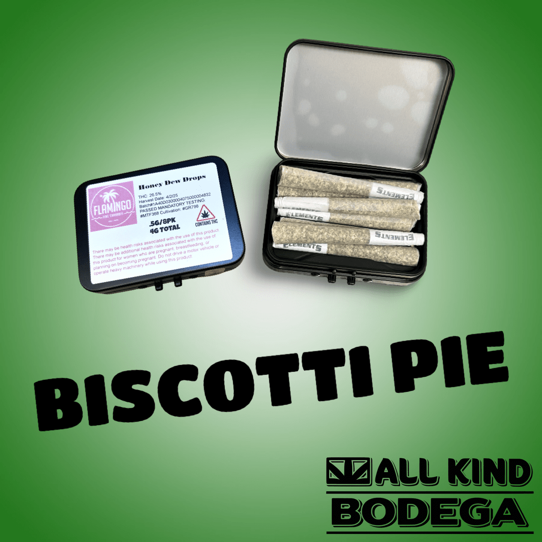 Biscotti Pie .5g Preroll 8 Pack (Total Weight 4g) (@flamingomaine)