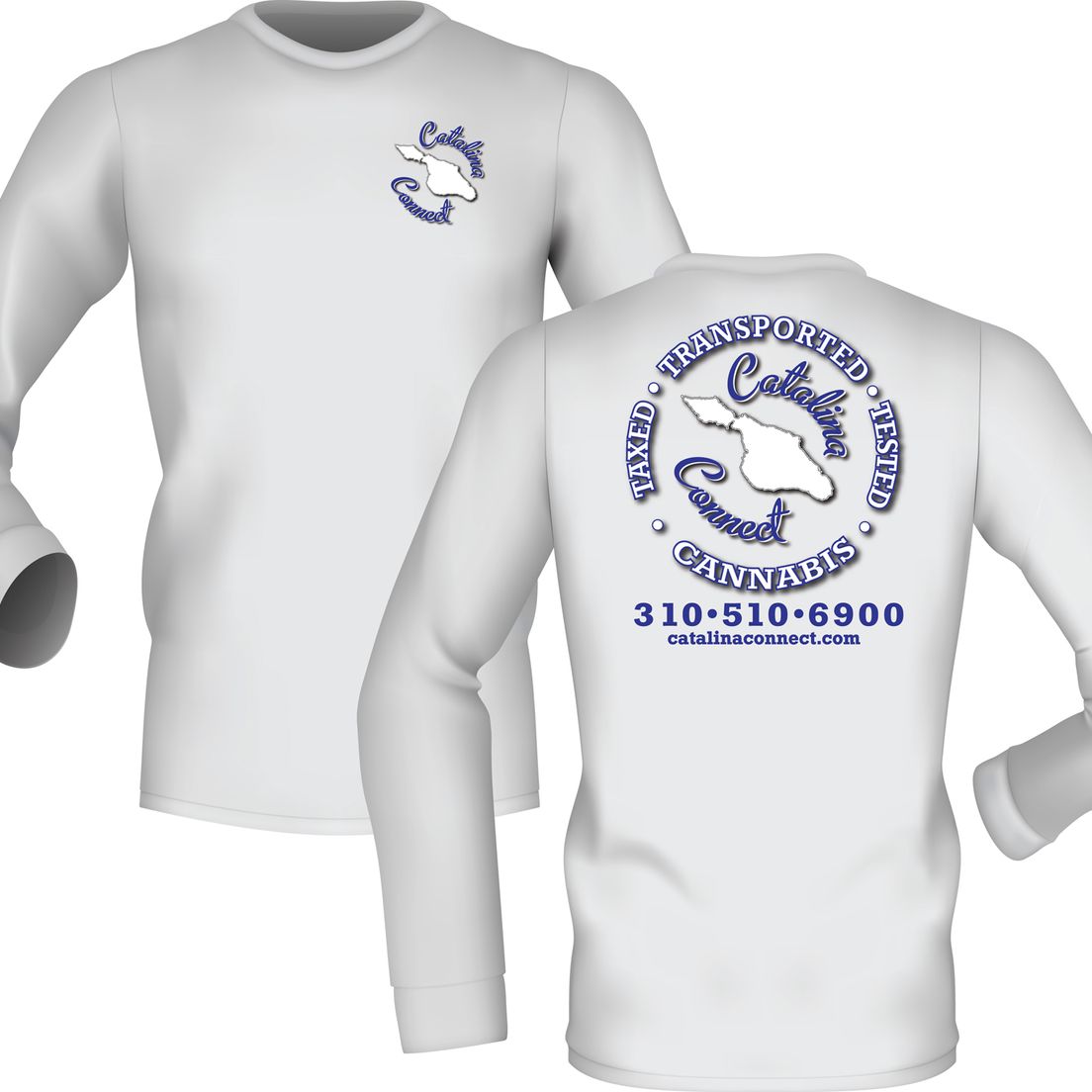 Catalina Connect: Long Sleeve T Shirt - White, Large