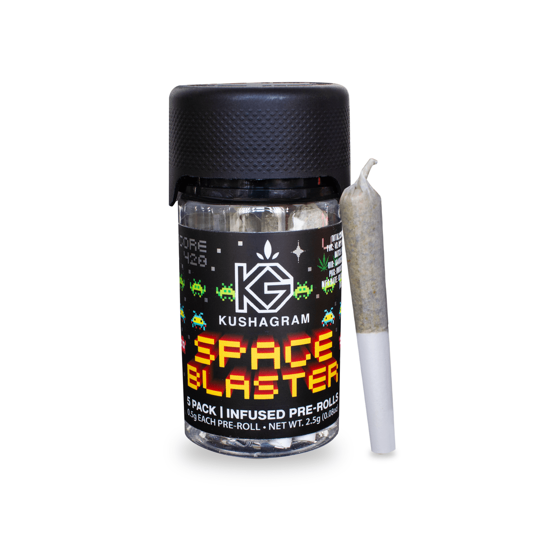 ..Space Blaster .5g Infused Pre Roll 5pk 2.5g