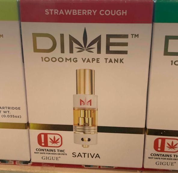 Strawberry Cough Dime Vape Cart 1g