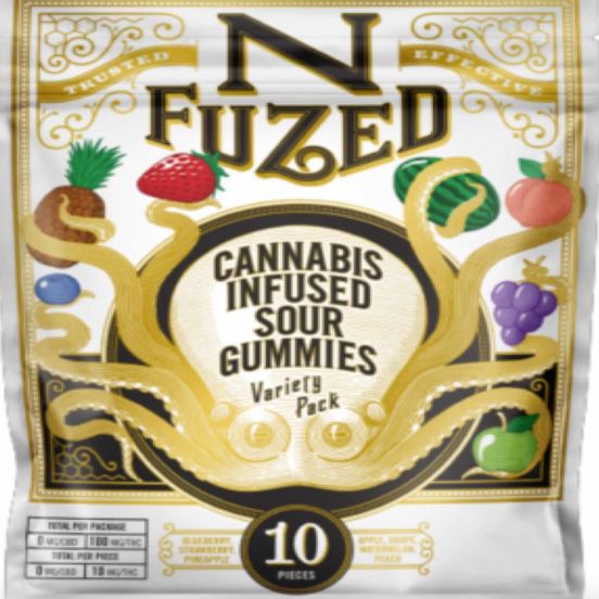 100mg Sour Variety (10pc Gummies) - NFUZED