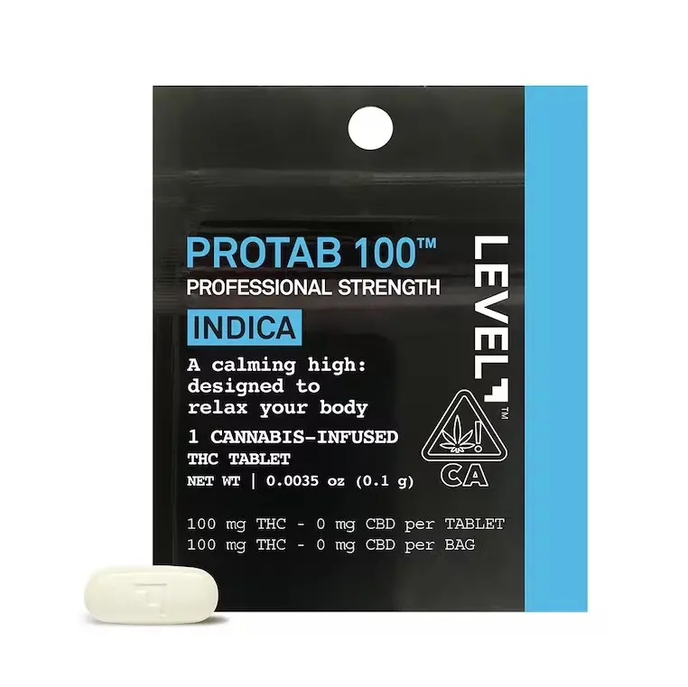 Level Protab Professional Strength Single Indica 100mg