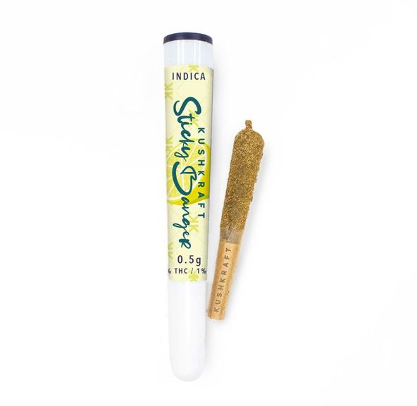 1 x 0.5g Infused Sticky Banger Pre-Roll Indica Pink Patron Lemon Squeeze by KushKraft
