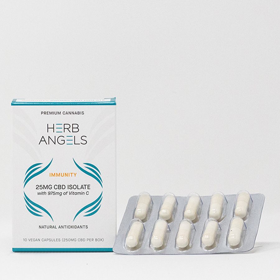 Capsules: Immunity 250mg (10x25mg) CBD by Herb Angels