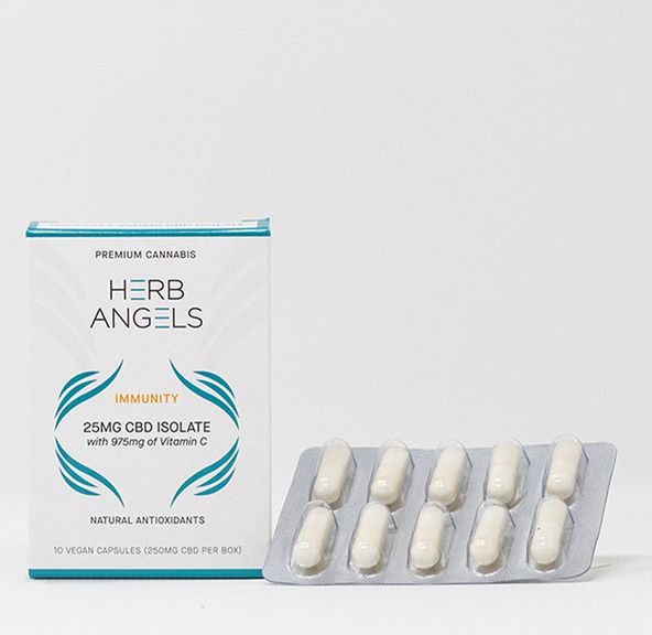 Capsules: Immunity 250mg (10x25mg) CBD by Herb Angels