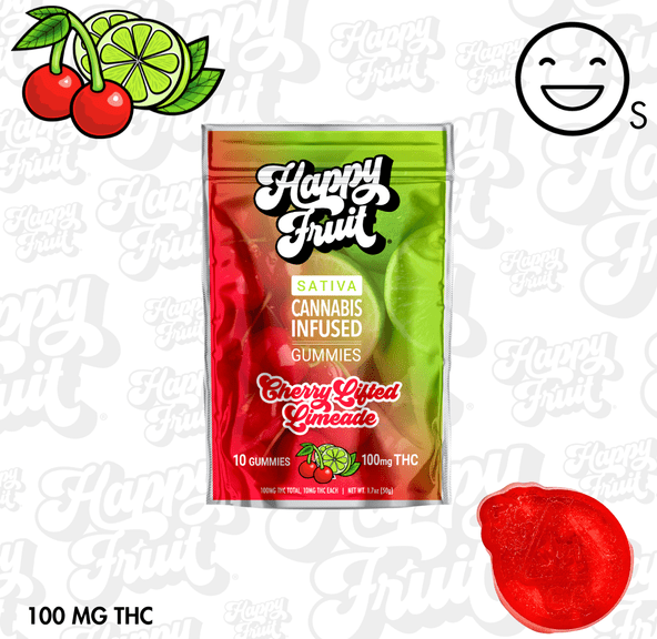 Cherry Lifted Limeade Gummies : 100mg THC