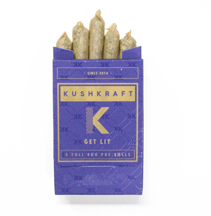 Pink Rockstar Indica 5 x 0.6g Pre-Rolls by KushKraft