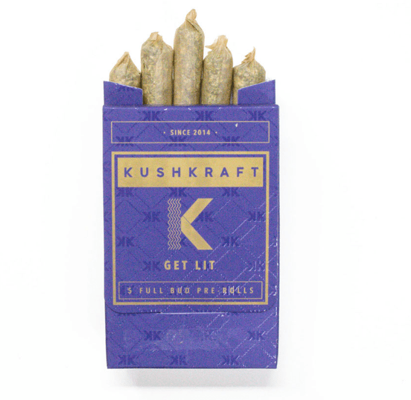 Pink Rockstar Indica 5 x 0.6g Pre-Rolls by KushKraft