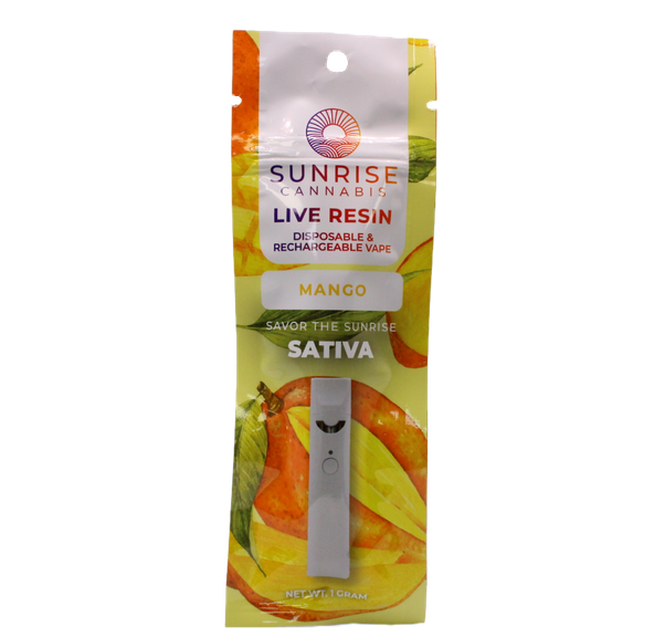 SUNRISE CANNABIS MANGO LIVE RESIN DISPOSABLE 1G