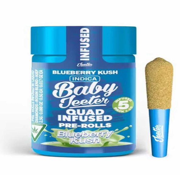 Baby Jeeter- Quad Infused 5pck - Blueberry Kush