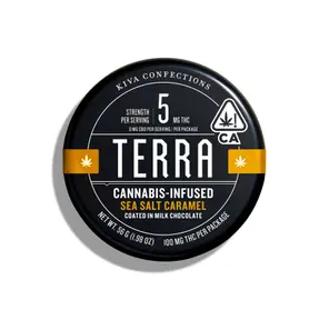 KIVA - Terra Bites Milk Chocolate Sea Salt Caramel - 100mg