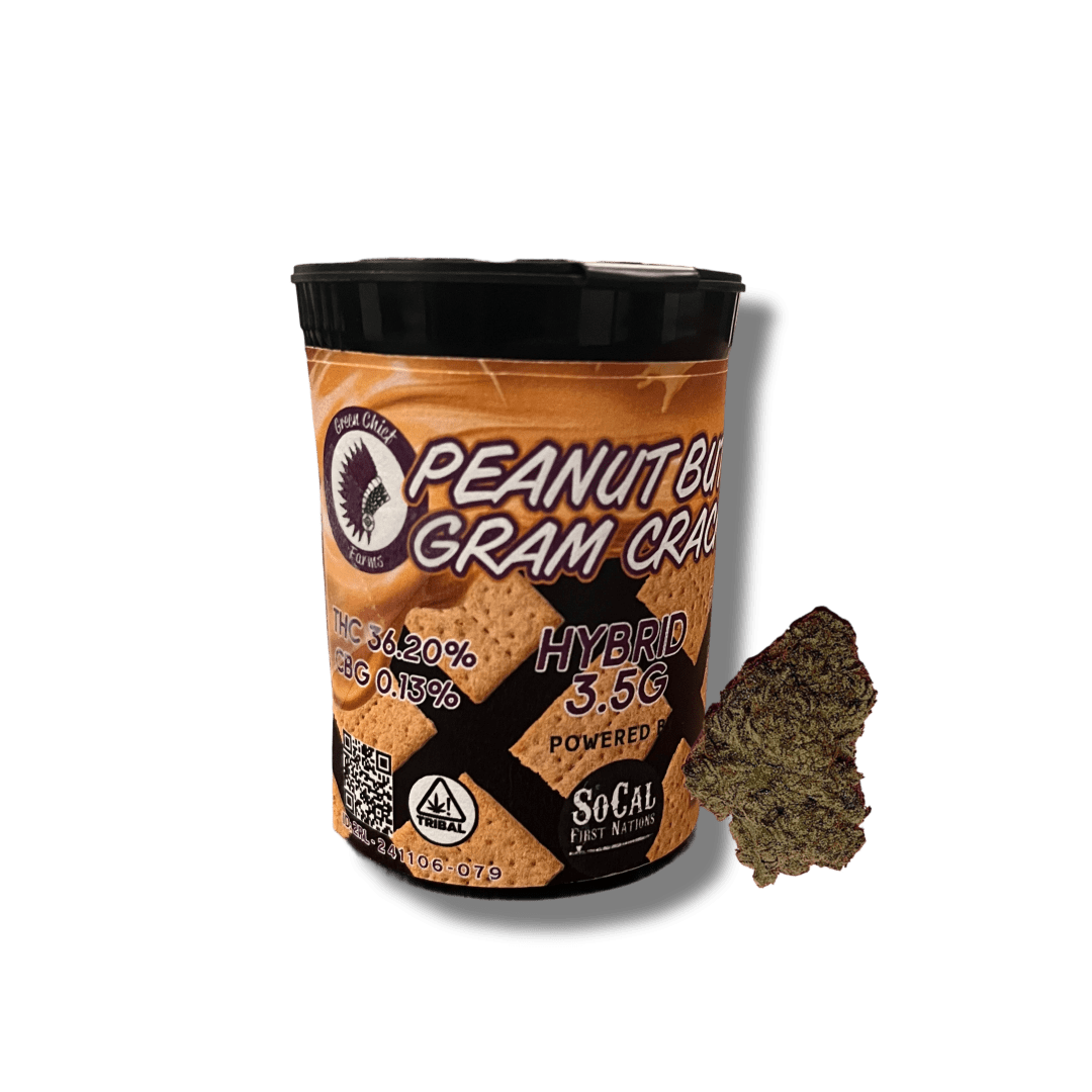 GREEN CHIEF 1/8 OZ PEANUT BUTTER GRAM CRACKER-SUN GROWN