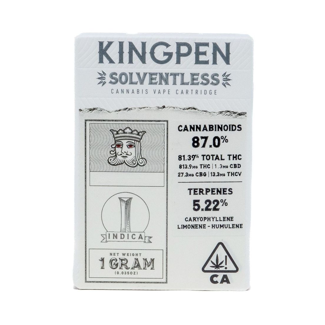 Kingpen Solventless Cartridge Alien OG 1g