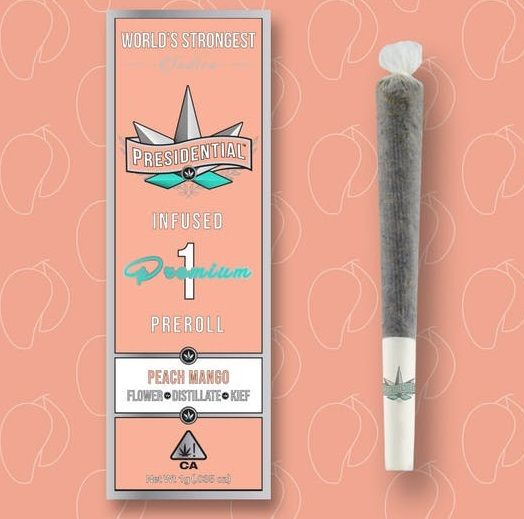 PRESIDENTIAL-INFUSED PREROLL-1G-PEACH MANGO