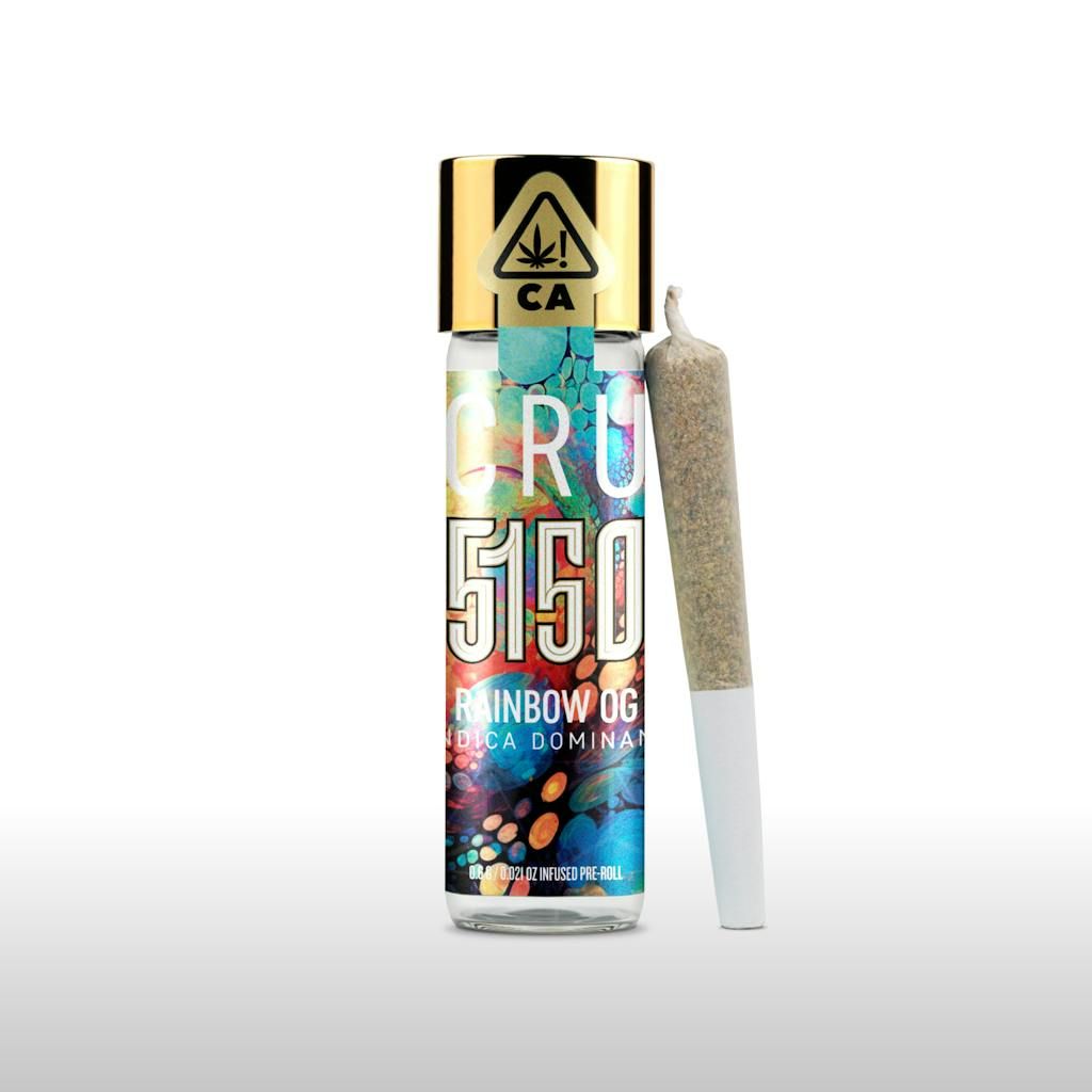 CRU Cannabis - 5150 Infused Pre Roll - Rainbow OG 0.6g