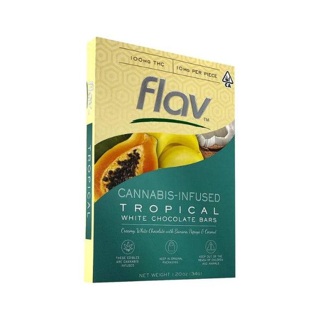 Flav - Tropical White Chocolate Bars 100mg