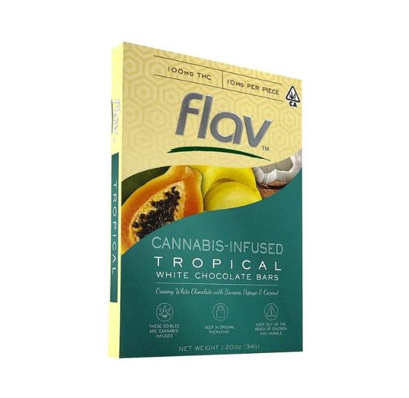 Flav - Tropical White Chocolate Bars 100mg